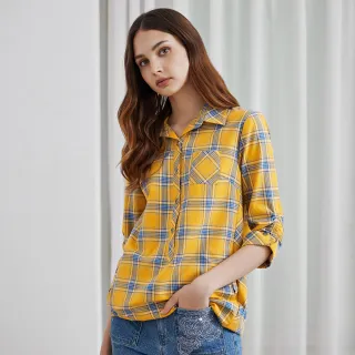 【ILEY 伊蕾】亮眼蘇格蘭格紋半開襟純棉上衣(黃色；M-XL；1224281507) 價格比較,價格查詢,歷史價格詳細信息