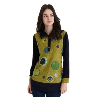 【ILEY 伊蕾】文藝復興絲巾拼接娃娃領針織上衣(杏色；M-XL；1233405002) 歷史價格詳細信息