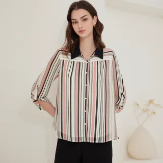 【ILEY 伊蕾】摩登波點氣質交叉雪紡假兩件上衣(粉色；M-2L；1222011144) 歷史價格詳細信息