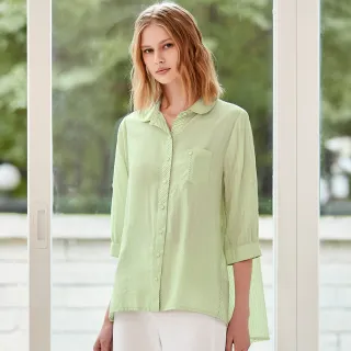 【ILEY 伊蕾】拼接條紋牛仔連帽上衣(藍；M-2L；1243018117) 歷史價格詳細信息