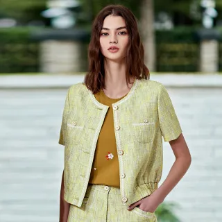 【ILEY 伊蕾】俏麗星星縫珠造型縲縈針織上衣(綠色；M-XL；1231455006) 歷史價格詳細信息