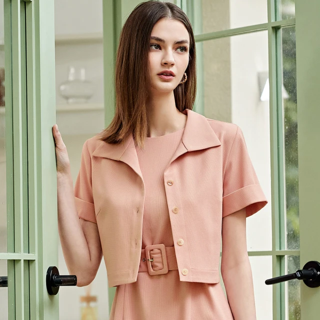 【ILEY 伊蕾】典雅條紋拼接雪紡絲光棉上衣(深藍色；M-2L；1222181202) 歷史價格詳細信息