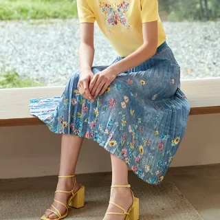 【ILEY 伊蕾】花卉星點抽鬚八分牛仔小直筒褲(白色；M-XL；1233338615) 歷史價格詳細信息