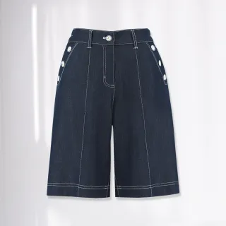 【ILEY 伊蕾】仿牛仔縲縈七分直筒褲(深藍色；M-2L；1242016251) 歷史價格詳細信息