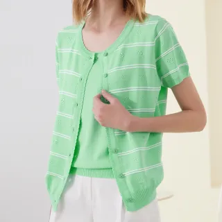 【ILEY 伊蕾】條紋微澎袖兩穿式外套(灰色；M-XL；1242014010) 歷史價格詳細信息