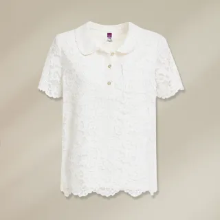 【ILEY 伊蕾】重工蕾絲假兩件式上衣(白色；M-2L；1232071880) 歷史價格詳細信息