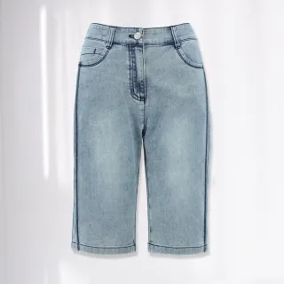 【ILEY 伊蕾】率性造型車線腰部鬆緊抽繩牛仔褲(藍色；M-2L；1223338602) 歷史價格詳細信息