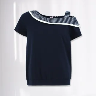 【ILEY 伊蕾】彈性格紋拼接燈籠袖型小口袋上衣1213211002(芥黃) 歷史價格詳細信息