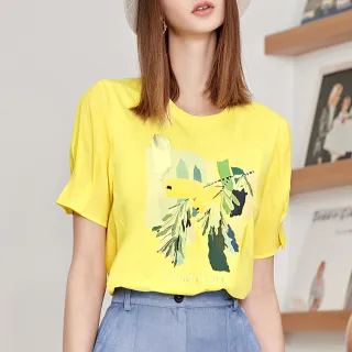 【ILEY 伊蕾】藝術彩漾飾品純棉上衣(白色；M-XL；1233501203) 歷史價格詳細信息