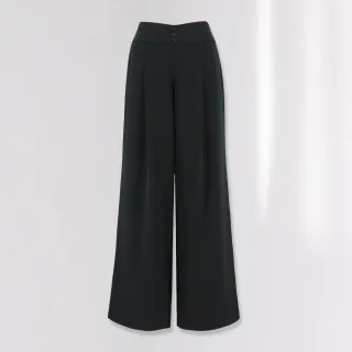 【ILEY 伊蕾】俐落都會腰頭抓褶剪接雪紡寬直筒褲(綠色；M-XL；1232086734) 歷史價格詳細信息