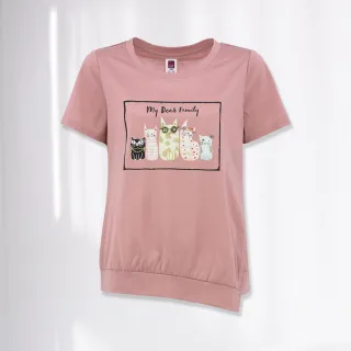 【ILEY 伊蕾】貓咪條紋曲線緹花抽繩綁結針織上衣1214281608(深藍) 歷史價格詳細信息