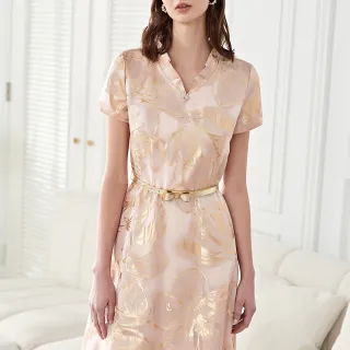 【ILEY 伊蕾】貴氣淑女造型領拼接雪紡絲巾印花上衣1213081024(粉) 歷史價格詳細信息