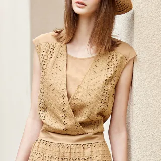 【ILEY 伊蕾】交錯拼接條紋開衩長裙(深藍色；M-XL；1232062274) 歷史價格詳細信息