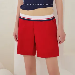 【ILEY 伊蕾】簡約都會單釦後腰鬆緊羊毛直筒長褲(黑色；M-2L；1223016318) 歷史價格詳細信息