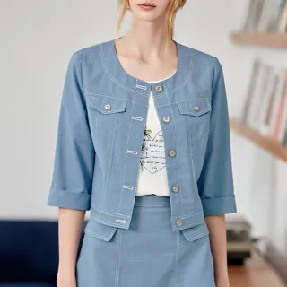 【ILEY 伊蕾】仿牛仔縲縈七分直筒褲(深藍色；M-2L；1242016251) 歷史價格詳細信息