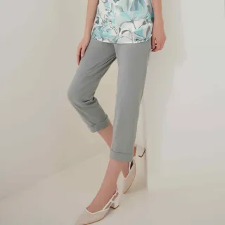 【ILEY 伊蕾】都市通勤微彈縲縈九分直筒褲(黑；M-2L；1244016418) 歷史價格詳細信息