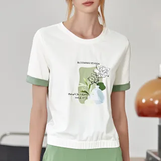 【ILEY 伊蕾】甜美迷人膠印貝殼純棉上衣(白色；M-XL；1232071218) 歷史價格詳細信息