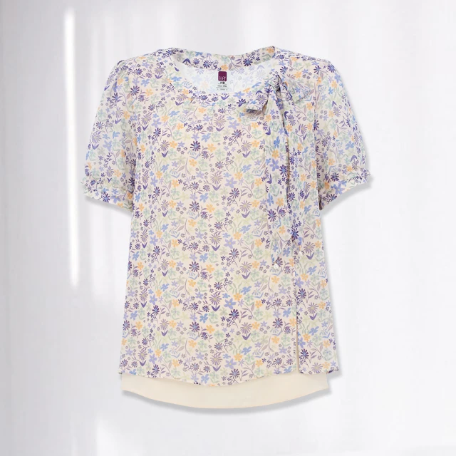 【ILEY 伊蕾】浪漫碎花壓褶綁帶洋裝(深藍色；M-XL；1231167405) 歷史價格詳細信息