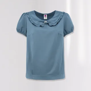 【ILEY 伊蕾】優雅荷葉綁帶手繪風玫瑰印花雪紡上衣(淺綠色；M-2L；1232181423) 歷史價格詳細信息