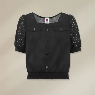 【ILEY 伊蕾】甜美迷人膠印貝殼純棉上衣(白色；M-XL；1232071218) 歷史價格詳細信息