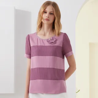 【ILEY 伊蕾】立體紫花羊毛織紋針織上衣(淺紫色；M-XL；1234455012) 歷史價格詳細信息