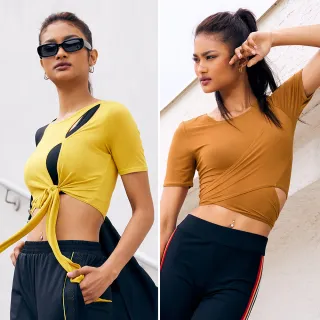 【YUANDONGLI 元動力】裸感落肩一字領運動上衣(七色；S-L；4234331001) 歷史價格詳細信息