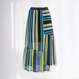 【ILEY 伊蕾】開衩拼接蕾絲微彈喇叭牛仔褲(淺藍色；M-XL；1242268608) 歷史價格詳細信息