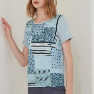 【ILEY 伊蕾】藝術彩漾飾品純棉上衣(白色；M-XL；1233501203) 歷史價格詳細信息