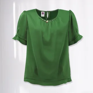 【ILEY 伊蕾】貴氣淑女造型領拼接雪紡絲巾印花上衣1213081024(粉) 歷史價格詳細信息