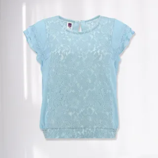 【ILEY 伊蕾】拼接雪紡POLO領針織上衣(深藍色；M-2L；1241405009) 歷史價格詳細信息