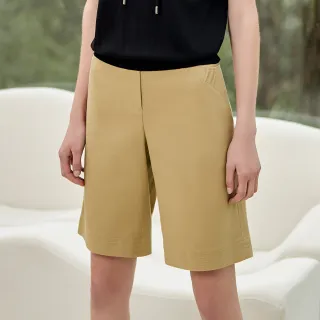 【ILEY 伊蕾】簡約都會單釦後腰鬆緊羊毛直筒長褲(黑色；M-2L；1223016318) 歷史價格詳細信息