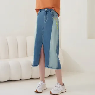 【ILEY 伊蕾】率性造型車線腰部鬆緊抽繩牛仔褲(藍色；M-2L；1223338602) 歷史價格詳細信息