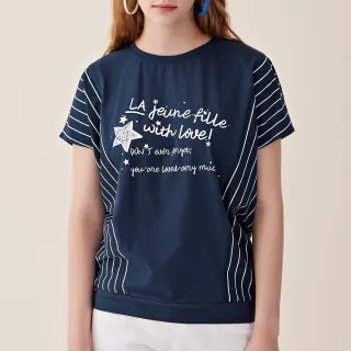 【ILEY 伊蕾】星空雪紡拼接H型洋裝(深藍色；M-2L；1233077416) 歷史價格詳細信息