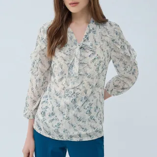 【ILEY 伊蕾】雪紡七分袖造型上衣(深藍；L-3L；1243181103) 歷史價格詳細信息