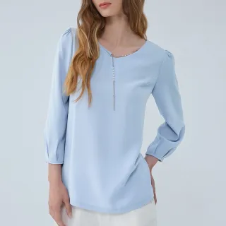 【ILEY 伊蕾】簡約色塊拼圖附脖圍含兔毛針織中長版上衣(黑色；M-XL；1224345104) 歷史價格詳細信息