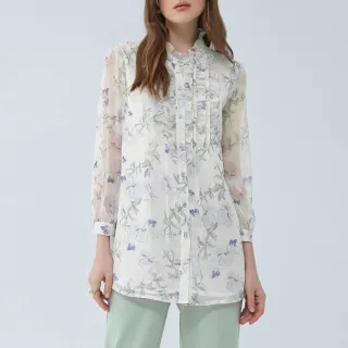 【ILEY 伊蕾】雪紡七分袖造型上衣(深藍；L-3L；1243181103) 歷史價格詳細信息