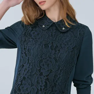 【ILEY 伊蕾】高雅端莊光澤感蕾絲織紋無袖洋裝(粉色；M-XL；1231087017) 歷史價格詳細信息