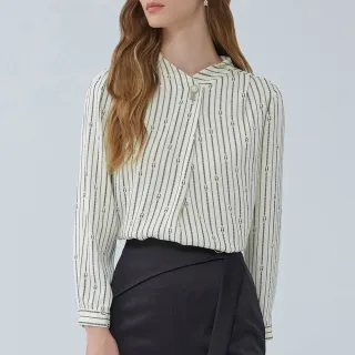 【ILEY 伊蕾】交錯拼接條紋開衩長裙(深藍色；M-XL；1232062274) 歷史價格詳細信息