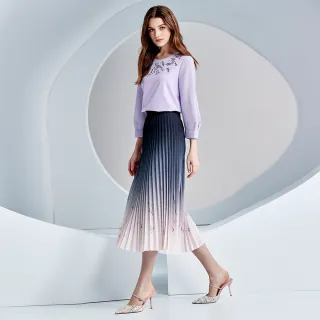 【ILEY 伊蕾】花漾織花混羊毛針織假兩件式上衣(粉色；M-2L；1234455405) 歷史價格詳細信息