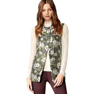 【ILEY 伊蕾】貴氣淑女造型領拼接雪紡絲巾印花上衣1213081024(粉) 歷史價格詳細信息