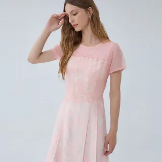 【ILEY 伊蕾】貴氣淑女造型領拼接雪紡絲巾印花上衣1213081024(粉) 歷史價格詳細信息