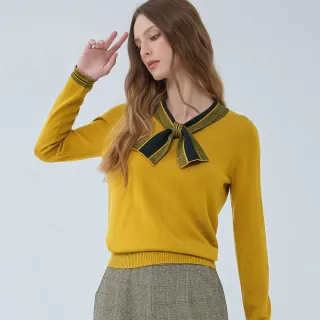 【ILEY 伊蕾】撞色鍊條提織針織上衣(黑色；M-2L；1234405003) 歷史價格詳細信息