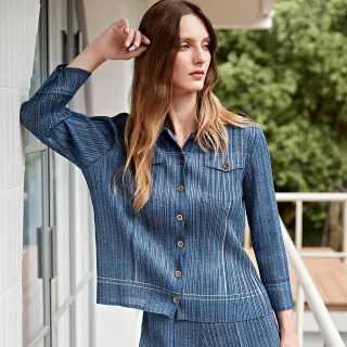 【ILEY 伊蕾】仿牛仔縲縈七分直筒褲(深藍色；M-2L；1242016251) 歷史價格詳細信息