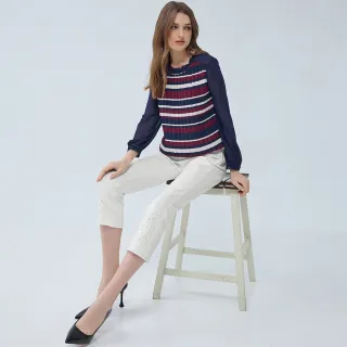 【ILEY 伊蕾】花卉星點抽鬚八分牛仔小直筒褲(白色；M-XL；1233338615) 價格比較,價格查詢,歷史價格詳細信息