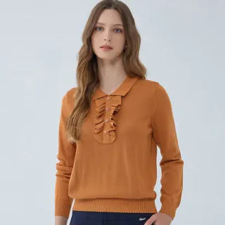 【ILEY 伊蕾】葉片水彩燒花細壓摺領口雪紡上衣1213281405(深藍) 歷史價格詳細信息