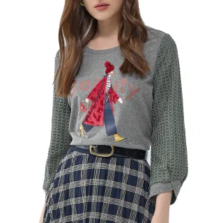 【ILEY 伊蕾】聖誕萌龍圓領針織上衣(深藍色；M-2L；1234405007) 歷史價格詳細信息