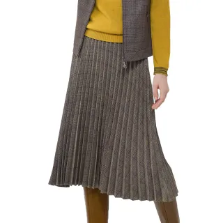 【ILEY 伊蕾】復古格紋V領開襟長洋裝(黑色；M-XL；1222027243) 歷史價格詳細信息