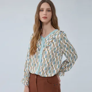 【ILEY 伊蕾】撞色活力線條交疊袖造型雪紡上衣(黃色；M-XL；1231011101) 歷史價格詳細信息