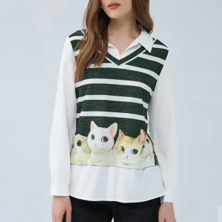 【ILEY 伊蕾】拼接條紋牛仔連帽上衣(藍；M-2L；1243018117) 歷史價格詳細信息