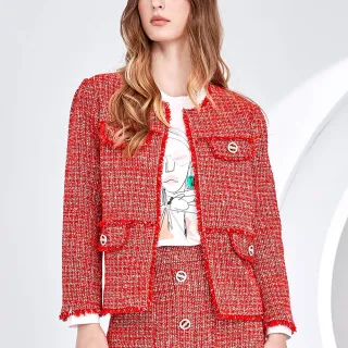 【ILEY 伊蕾】小香抽鬚珍珠牛仔窄管褲(藍色；M-XL；1233318605) 歷史價格詳細信息